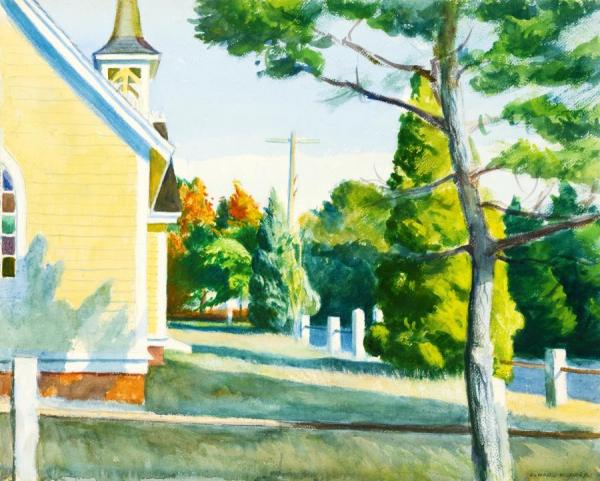 Church In Eastham by Edward Hopper