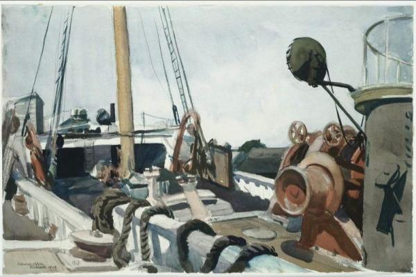 Deck Of A Beam Trawler, Gloucester by Edward Hopper