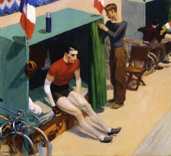 French Cix-say Bicycle Rider by Edward Hopper