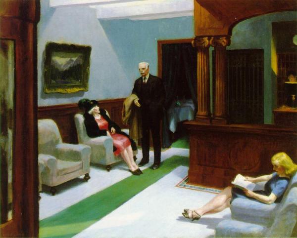 Hotel Lobby by Edward Hopper