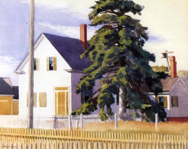 House With Big Pine by Edward Hopper