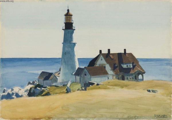 Lighthouse And Buildings by Edward Hopper Oil Painting Reproductions