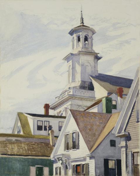 Methodist Church Tower by Edward Hopper