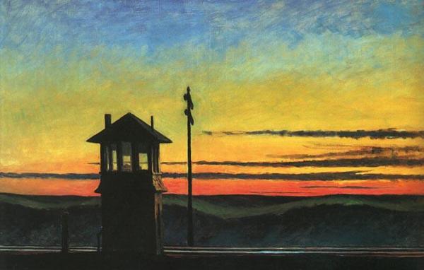 Railroad Sunset by Edward Hopper