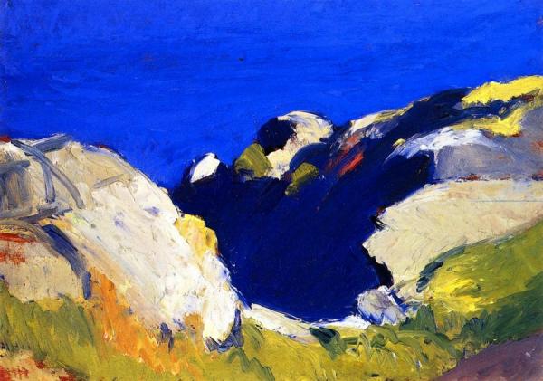 Rocks And Sea by Edward Hopper