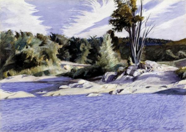 White River At Sharon, 1937 by Edward Hopper