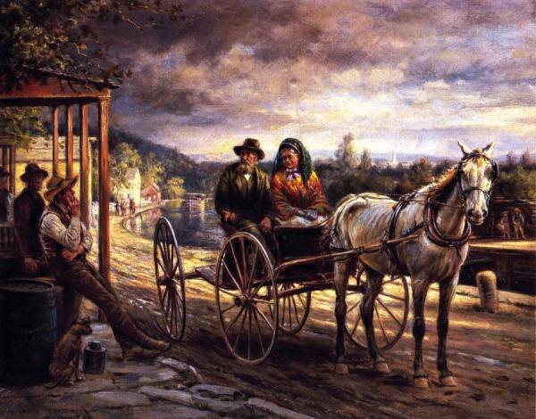 Edward Lamson Henry Later Afternoon On The Old Delaware And Hudson Canal, At Port Ben, Ulster County, New York