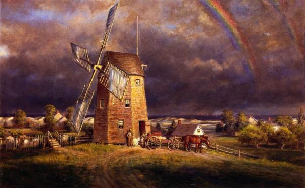 Old Hook Mill, East Hampton by Edward Lamson Henry