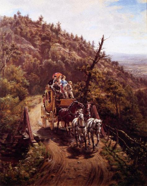 Stagecoach by Edward Lamson Henry Oil Painting Reproductions