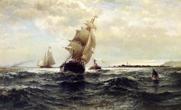 Off Atlantic Highlands by Edward Moran Oil Painting Reproductions
