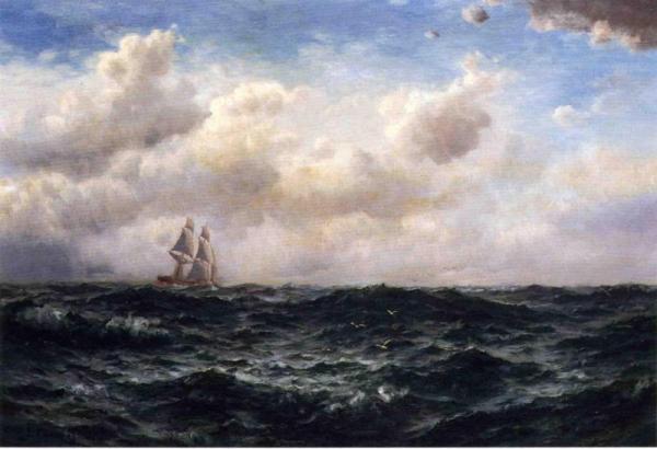 Edward Moran Ship At Sea