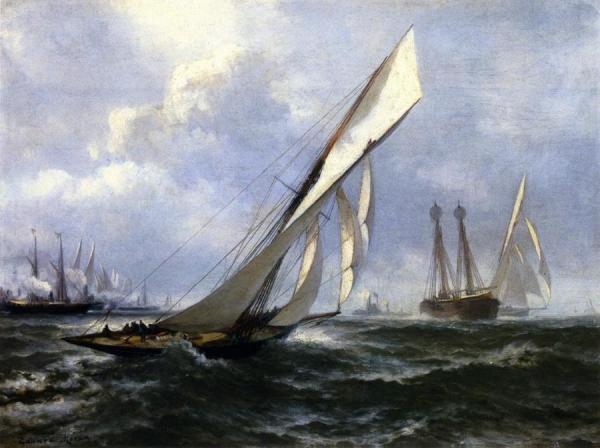 Yacht Race by Edward Moran Oil Painting Reproductions