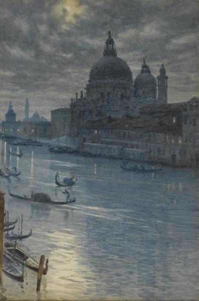 A Moonlight Scene, Venice by Edward Poynter Oil Painting Reproductions