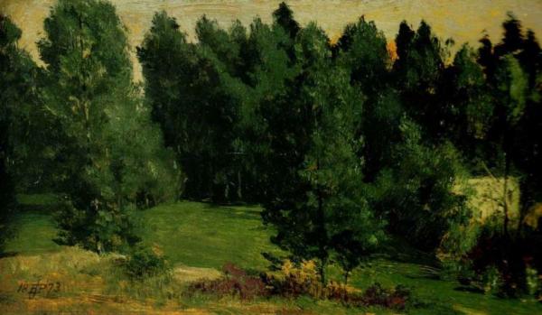 A Wooded Landscape by Edward Poynter