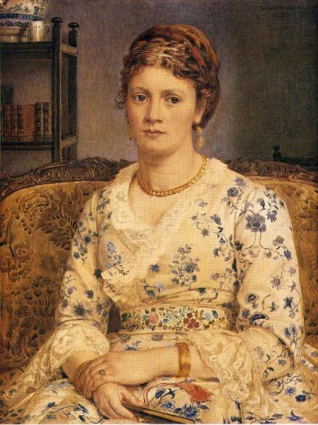 Portrait Of Mrs J.p.heselitine by Edward Poynter