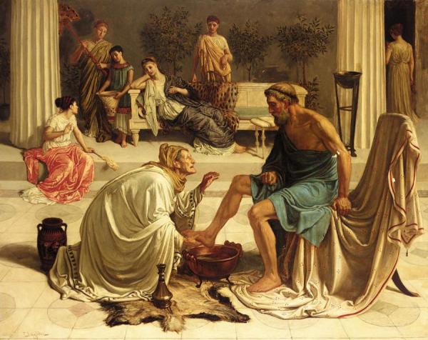 The Mother Of Ulysses Recognising Her Son by Edward Poynter