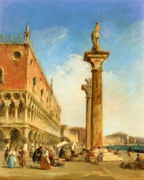The Ducal Palace From The Piazzetta by Edward Pritchett