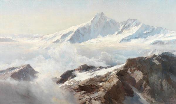 Grossglockner by Edward Theodore Compton Oil Painting Reproductions