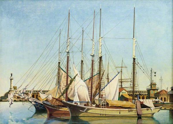L'avant Port, Marseilles by Edward Wadsworth