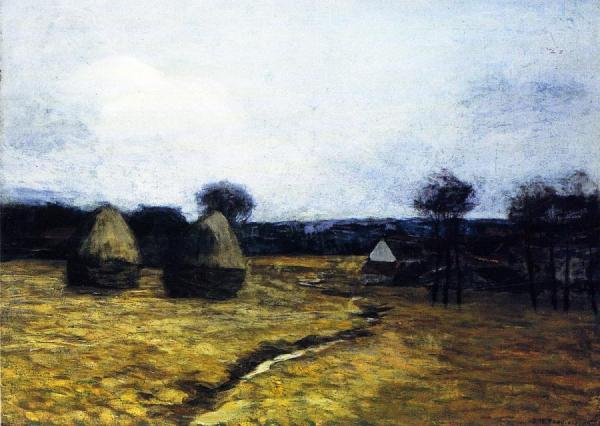 Autumn Haystacks by Edward Willis Redfield