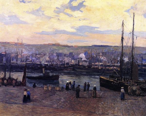 Boulogne Harbor by Edward Willis Redfield