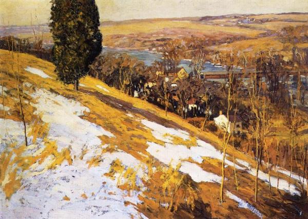 Hillside At Center Bridge by Edward Willis Redfield