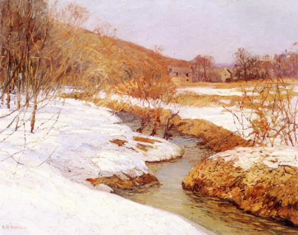 Meadow Brook by Edward Willis Redfield Oil Painting Reproductions