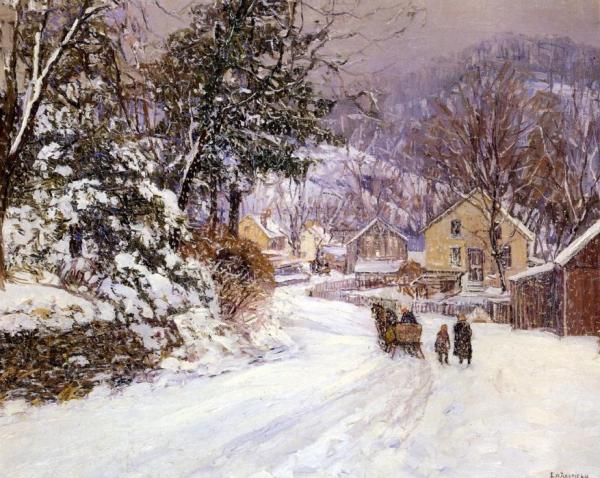 Snow Storm, Lambertville by Edward Willis Redfield Oil Painting Reproductions