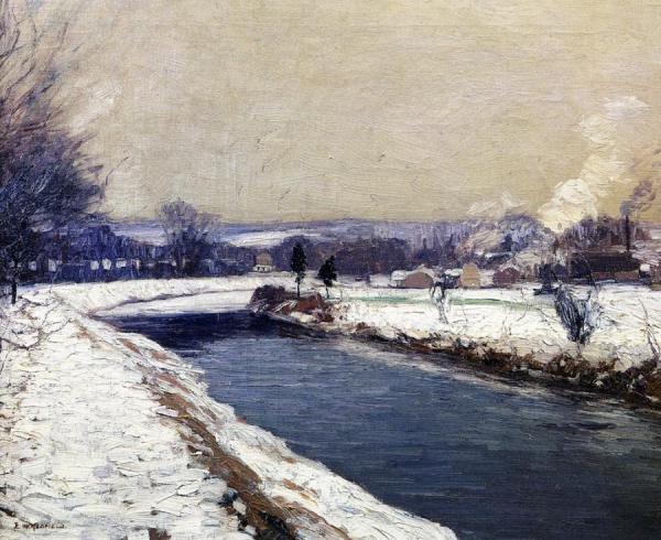 The Canal, Stockton by Edward Willis Redfield