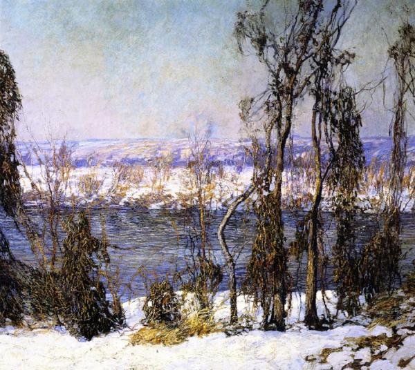 The Riverbank, Lambertville, New Jersey by Edward Willis Redfield