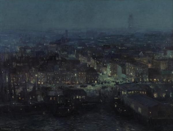 Lower New York, 1910 by Edward Willis Redfield