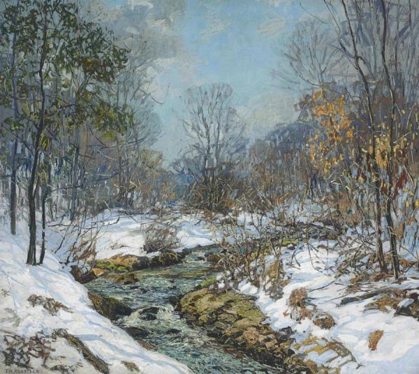 Melting Snows by Edward Willis Redfield Oil Painting Reproductions