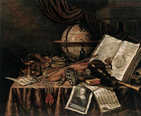 Vanitas Still-life by Edwart Collier