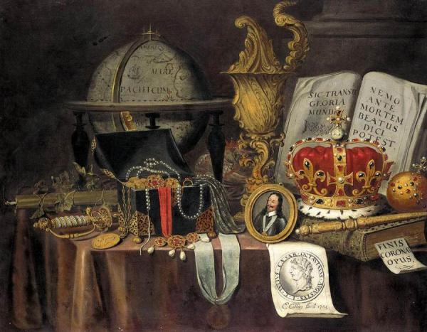 Vanitas Still-life by Edwart Collier