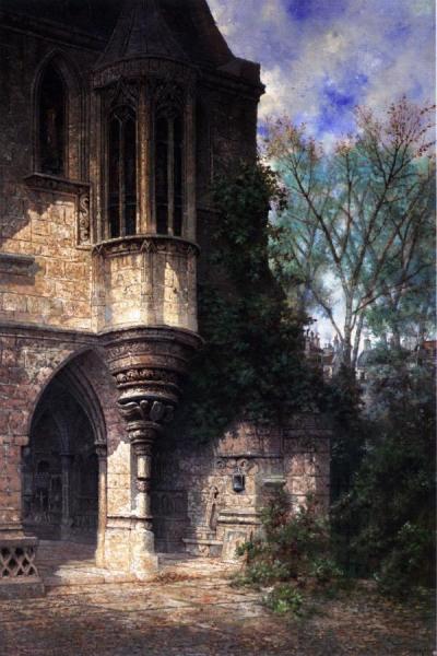 Entrance To Chapel, Hotel De Cluny by Edwin Deakin