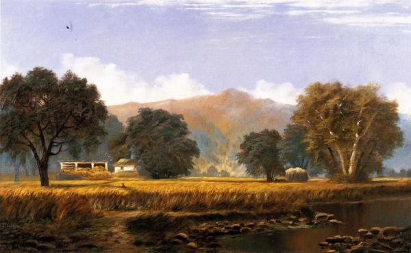 Harvesting, Livermore Valley by Edwin Deakin