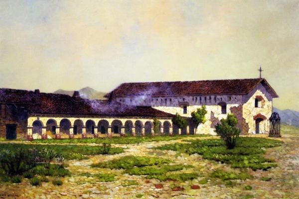 Mission San Miguel Arcángel by Edwin Deakin Oil Painting Reproductions