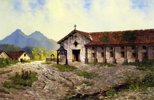Mission San Rafael Arcángel by Edwin Deakin Oil Painting Reproductions