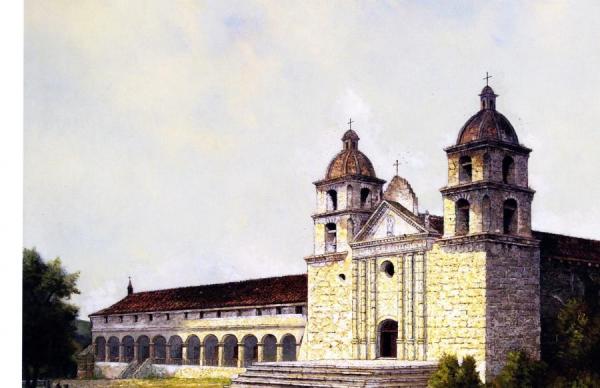 Mission Santa Barbara by Edwin Deakin