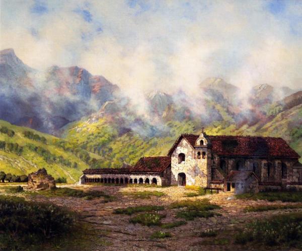 Mission Santa Inés (in 1875) by Edwin Deakin