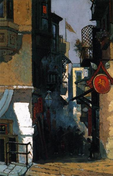 Ross Alley, Chinatown by Edwin Deakin