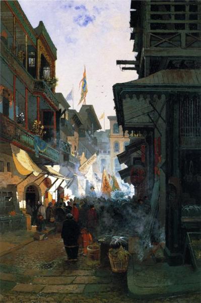 Study In Chinatown, San Francisco, California by Edwin Deakin