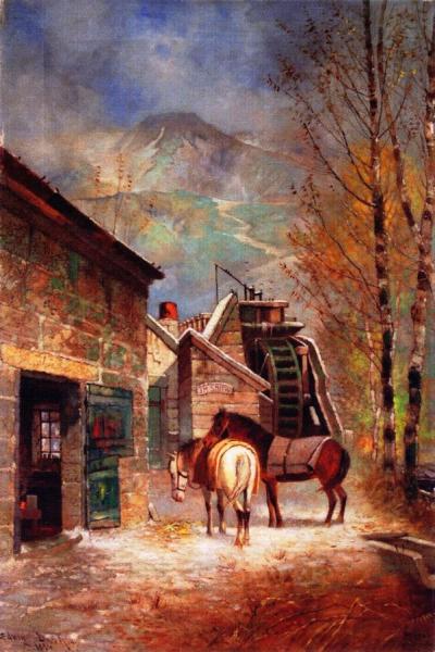 The Blacksmith's Shop And Old Mill At Salt Lake City by Edwin Deakin