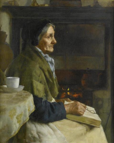 By The Fireside by Edwin Harris