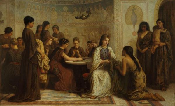 Edwin Long A Dorcas Meeting In The 6th Century