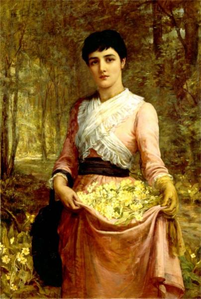 The Daughters Of Our Empire. England The Primrose by Edwin Long