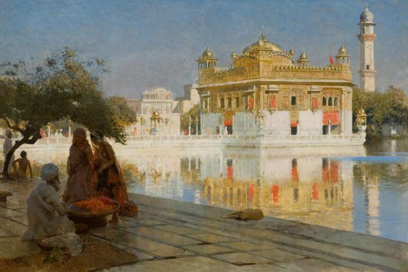Across The Pool To The Golden Temple Of Amritsar, Circa 1882-1883 by Edwin Lord Weeks