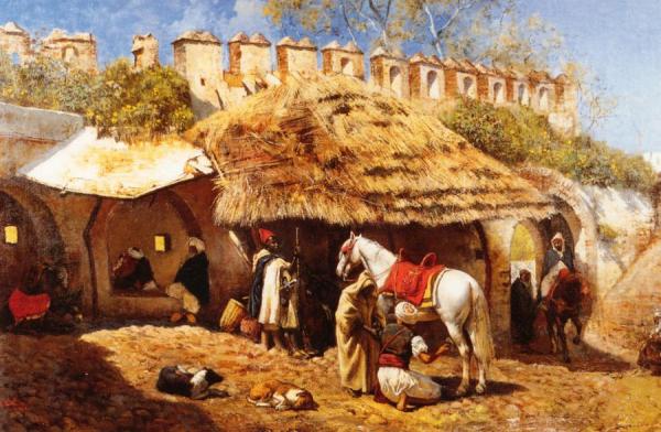 Blacksmith Shop At Tangiers by Edwin Lord Weeks