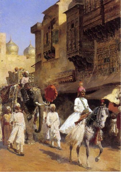 Indian Prince And Parade Ceremony by Edwin Lord Weeks