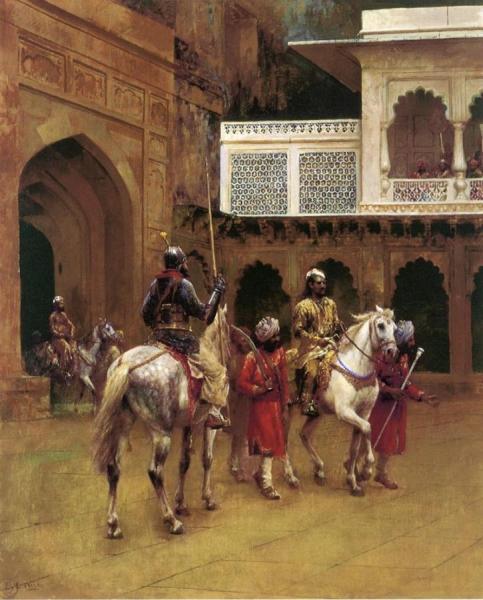 Indian Prince, Palace Of Agra by Edwin Lord Weeks